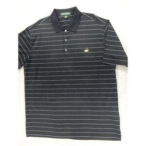 Amen Corner The MASTERS Striped Short Sleeve Golf Polo Shirt (Men's‎ XL) Black